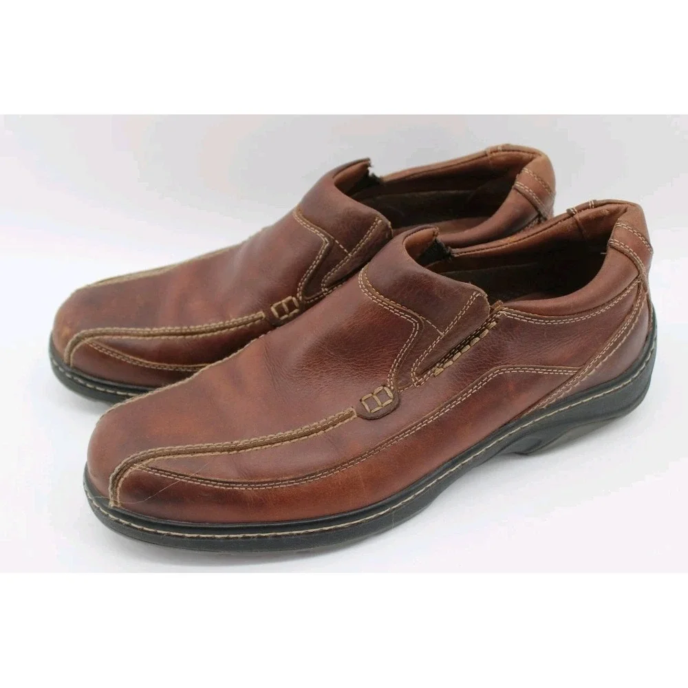 Johnston & Murphy XC4 System Waterproof Sheep Skin Brown Leather Shoes 11.5